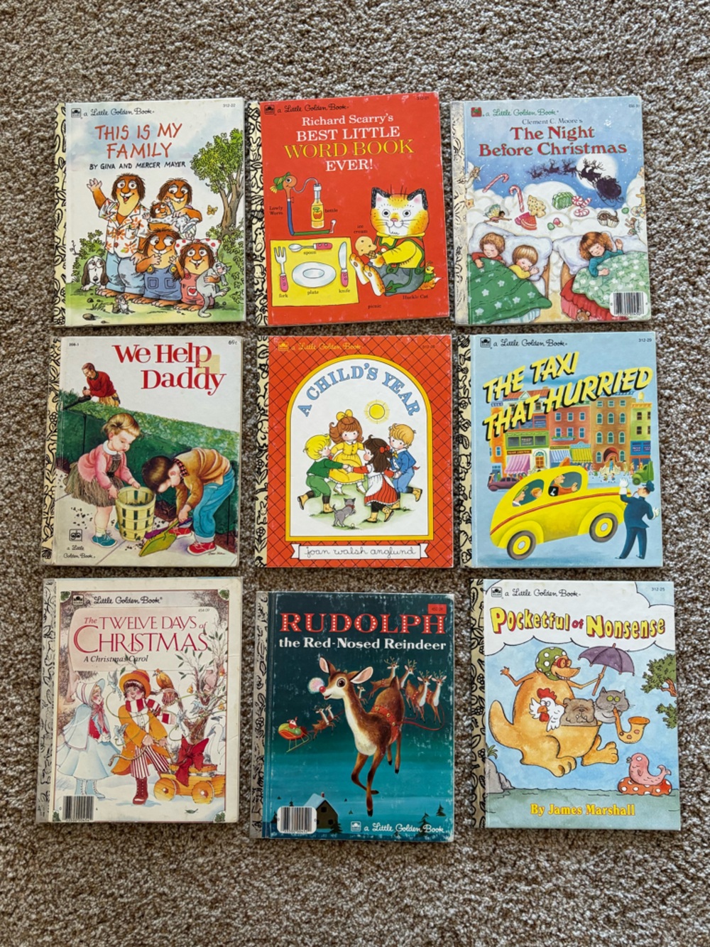 Vintage LITTLE GOLDEN BOOK Classic Kids Collection Lot of 9